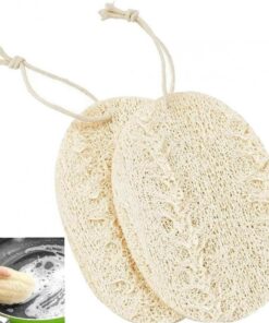 Natural Loofah Geschirrschwämme, 2 Stcs Küchenschwämme Schrubbenreinigung Biologisch Abbaubar Loofah Peeling Schwämme