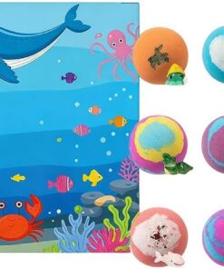 Badebälle mit Überraschungsspielzeug innen | 12 Stück Sanft Erfrischende Regenbogenfarben,Badebälle als | Für Kinder Freunde Geschwister