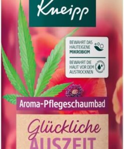 Kneipp Aroma-Pflegeschaumbad Glückliche Auszeit - mit natürlichen Ölen aus Rotem Mohn und Hanf - Rezeptur