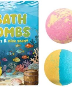 Badebomben – feuchtigkeitsspendende Duftbadebomben, 6er-Pack schäumende Badekugeln mit hautweichmachender Formel, entspannendes Spa-Set, Selbstpflege zu Hause, auf Reisen, Aromatherapie-Geschenk für F