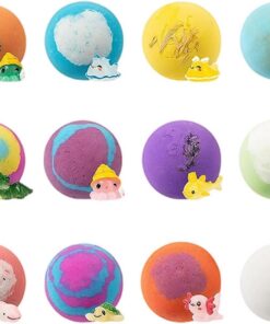 Badebälle für Kids 12 Stück erfrischend farbenfroh schäumend | Strumpffüller Badebälle mit Spielzeug Geeignet für , , Kinder, , Mädchen, Tochter und Sohn