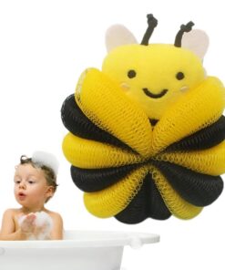 Loofah Supplies Tierbadeschwamm für – sanftes Reinigungs-Patent in Bienenform | Cartoon-Duschball von Loofah Supplies für Duschwanne