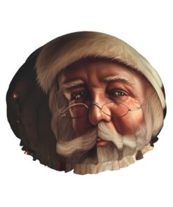 Weihnachtliche Weihnachtsmann-Duschhaube, wiederverwendbar, wasserdicht, Duschhaube für Damen und Herren, elastisches Band, Badehaarmütze, doppellagig, waschbar, Badekappe für alle Frisuren