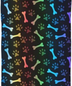 BAFAFA Rainbow Dog Cat Paw Printed Face Wash Cloths Fast Drying Washcloth Soft Fingertip Towels Absorbent Face Washcloth Soft Makeup Remover Cloths