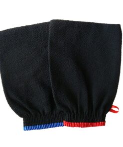 VALICLUD 2 Stück Peeling Badehandschuhe aus Faser Schnelltrocknend und Exfolierend als Duschhandschuhe für Männer und Kinder zur Hautreinigung Zufällige Farbe
