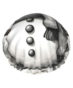 Badehaube mit Weihnachtsschneemann, doppelschichtig, wiederverwendbar, leicht und weich, Badehaube für Damen