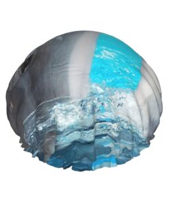 Coole Delphin-Duschhaube für Frauen, wiederverwendbar, doppelter wasserdichter Bade-Haar-Kappe für die Dusche