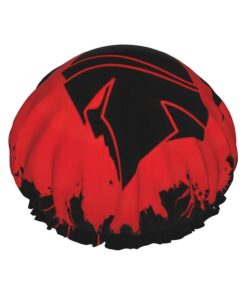 Spartan Warrior Helm Print Große wasserdichte Duschhaube für Frauen Langhaar Waschbares Gummiband Badehaarmut