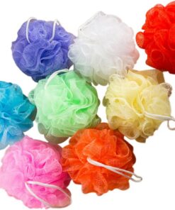 16 Stück Duschball aus Pe Material Weicher Badeschwamm für Körperpeeling und Sanfte Reinigung für Dusche und Bad Zufällige Farbe