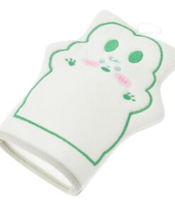 OUNONA Duschhandschuhe Peelinghandschuh für Kinder Körperpeelinghandschuh Hautschonend aus Baumwolle für Dusche mit Weichem Design