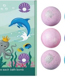 Badebälle für Kinder 12er Pack Bunte Brausekugeln Als Strumpffüller | Spa-Sprudelbadkugeln geeignet für Geburtstag, Kindertag, Erntedankfest, , Mädchen und das heimische Badezimmer