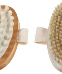 VALICLUD 2stücke Trockenbürste für Körpermassage Peelingbürste mit Holzgriff Hautpflegebürste für Massage Tragbar und Vielseitig Einsetzbar Sowohl Nass Trocken Anwendbar