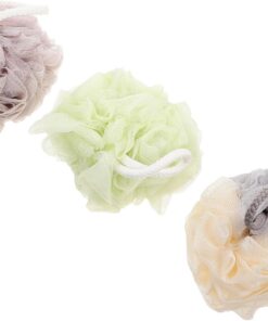 VALICLUD 3 Stück Duschschwämme aus Pe und Nylon mit Reichhaltigem Schaum und Starker Reinigungswirkung Rückenschrubber für Tägliche Dusche von Männern und Frauen Zufällige Farbe