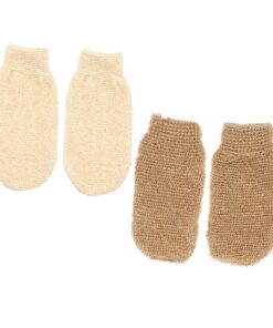 STOBAZA 4 Stück Duschhandschuhe Rückenschrubbhandschuhe Peelinghandschuhe Badehandschuhe Aus Natürlichem Material Kompakt Für Körperpeeling Und Massage Badzubehör