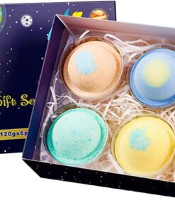 Badebälle für Kinder 6 Stück Organische Natürliche Tiefenreinigung | Brausebomben Badespaß-Set für Kinder für Spa, Dusche, Badewanne, Zuhause, Geburtstag, Muttertag, Valentinstag, Entspannung