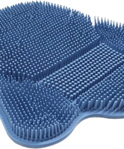 Shower Foot Scrubber, Silicone Foot Scrub Mat, Gentle Skin Exfoliation, Non-Slip Suction Cup Pad, Deep Cleaning and Massage Tool, for Dead Skin, Heel, Body, Tub, Dorm, 12.6x12.2x1.3 inches