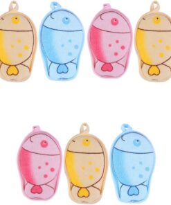 Healvian 9stücke Teiliges Badeschwämme Mit Cartoon-fischdesign Weiche Absorbierende Schwämme Für Sanfte Babyhaut Für Badespaß Der Badewanne