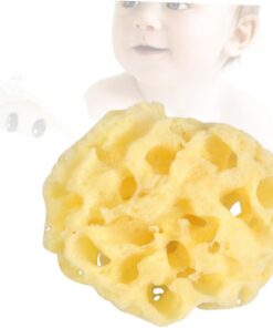 STOBAZA Natürlicher Badeschwamm für Dusche Sanft zur Haut Biologisch Abbaubar Duschzubehör für Junge Mädchen und Erwachsene Naturschwamm mit Wabenstruktur