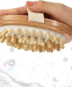 Handmassagegerät – Körperbürste aus Holz, entspannendes Stimulationswerkzeug, langlebiges Holz- und Gummimaterial, verbessert die Durchblutung, den täglichen Gebrauch zu Hause, Reisen, Spa, Männer und