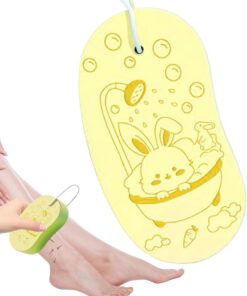 Winziger Badeschwamm Weicher Tragbarer Luffa-Badeschrubber Kompakt | Saugfähiger Duschschwamm mit Seil Wobbler, weich, sicher Weicher sanfter kompakter Duschschrubber für Neugeborene, Babys und