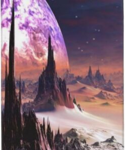 BAFAFA Galaxy Stars Hills bedruckte Handtücher, Badetuch, Mikrofaser, sehr saugfähig, Handtücher, weiche Waschlappen für Badezimmer und Fitnessstudio