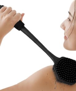 Rückenbürste Für Dusche Silikon Duschbürste Für Körper Und Rücken Mit | Ergonomische Waschbürste Für Rückenreinigung Bei Eingeschränkter Arm Bewegung