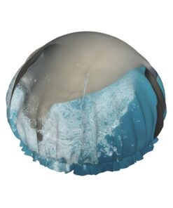 Lustige Badekappe mit Delfin-Druck, für langes Haar und kurzes Haar, waschbar, elastisches Band, Badehaarmütze für langes Haar, Zopf