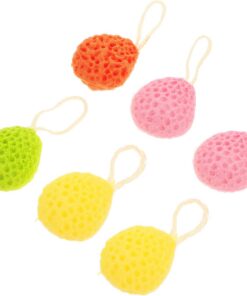 OUNONA Duschschwämme in Wabenform mit Tropfenform 6 Stück-pack aus Hydrophilic Polyurethane Badepeeling für Babys Erwachsene Zufällige Farbe