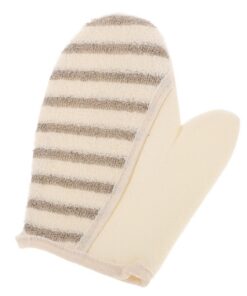 Healvian 2 Stück-pack Peeling Handschuhe aus Leinen für Rücken und Füße Komfortable Passform Vielseitig Einsetzbar für Zuhause und Spa