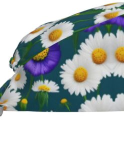 Reinigungskappe mit Wildblumen und Gänseblümchen, atmungsaktiv, verstellbar, für den Mehrzweckgebrauch in Chef, Spa, Fitness und Zuhause