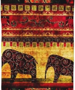 BAFAFA African Elephant Patchwork Printed Face Wash Cloths Fast Drying Washcloth Soft Fingertip Towels Absorbent Face Washcloth Soft Makeup Remover Cloths