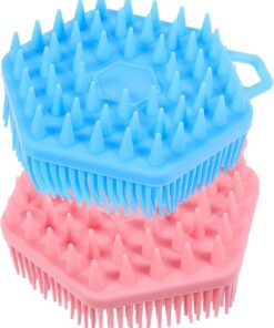OUNONA 2stücke Silikon-körperpeeling mit Flexiblen Borsten für Peeling-badebürste Ergonomisches Design für Damen und Herren Leicht zu Reinigen Verstauen