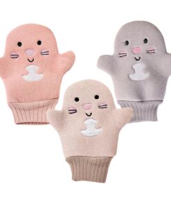 Abaodam 3 Stück Teiliges Cartoon Badehandschuhe Körperpeeling handschuhe Wiederverwendbar Weich Leicht Kompakt Unisex für Dusche und Ganzkörperreinigung Zufällige Farbe Zufällige Farbe