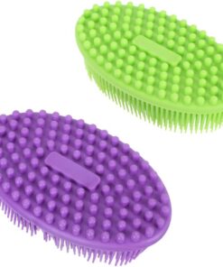 OUNONA 2 Stück Multifunktionale Silikon badebürste mit Kopfhautmassage Sanfte Reinigung Fördert Durchblutung Geeignet für Babypflege und Haarwäsche
