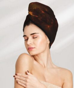 Galaxy Space Planet Trockenes Haar Kappe Haartrocknen Hut mit Knöpfen Super Saugfähig Schnell Trocknendes Haar Handtuch Wrap Weiche Haar Hut für Frauen Trockenes Haar Turban für nasses lockiges