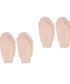 Healvian 4stücke Peeling-handschuhe Aus Naturfaser Exfolierende Massagehandschuhe Für Körperpflege Für Rücken Arme Und Beine Wiederverwendbare Badewäsche Für Zuhause
