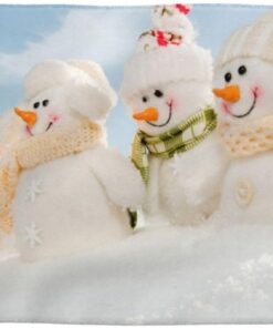 PEIXEN Happy Snowmen Handtücher, weiche Gesichtstücher, sehr saugfähige Waschlappen für Badezimmer und Gästezimmer, 69,8 x 40,6 cm