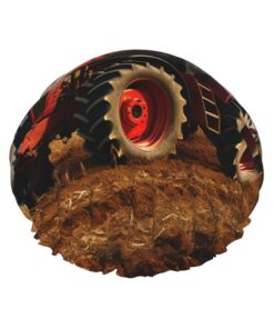 Fantasy Farm Traktor Print Duschhaube für Frauen Doppellagig Wasserdicht Badekappe Elastisch Wiederverwendbar Duschhut Haarschutz Badehut für Spa Salon Baden Damen