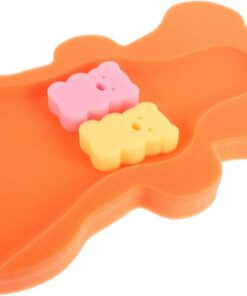 OUNONA rutschfeste Babybadematte aus Weichem Schwamm Atmungsaktiv und Hygienisch Faltbar für Unterwegs Sicherer Schutz gegen Rutschen im Badezimmer und Dusche