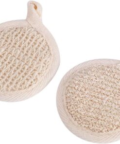 STOBAZA 2 Stück Peeling Badeschwamm aus Hautfreundlichem Naturmaterial Wiederverwendbar Sanftes Körperpeeling für Dusche und Bad