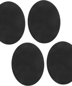 VALICLUD 4 Stück Schwarze Duschbürstenköpfe aus Eva mit Einfachem Austausch und Ovalem Design für Effektives Peeling und Körperreinigung im Badezimmer
