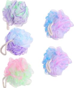 STOBAZA 5 Stück Duschschwämme aus Pe mit Kreativem Design Weiche Badeaccessoires für Damen und Herren zur Sanften Körperreinigung und Entspannung Zufällige Farbe