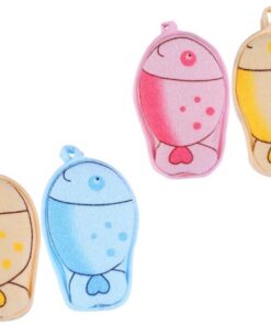 ibasenice 6stücke Teiliges Badeschwämme Mit Cartoon-fischdesign Weiche Und Saugfähige Babyrückenschrubber Für Empfindliche Für Neugeborene Und Kleinkinder