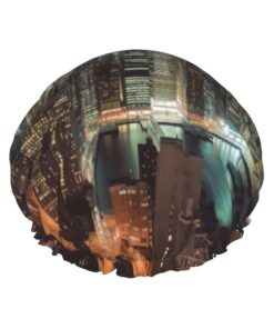 New York City bedruckte Duschhaube für Frauen, doppellagig, wasserdicht, Badehut, wiederverwendbare Badekappen, elastischer Haarschutz, Damen, Spa, Salon, Baden, Duschhut
