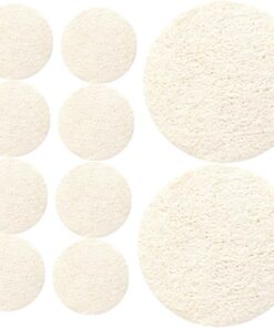 VALICLUD 10 Stück Luffa Schwamm Gesichtsreinigungspads aus Natürlichem Luffa Spa Peelingschwamm zur Ölentfernung und Sanftem Peeling für Empfindliche Haut und Makeup Entfernung