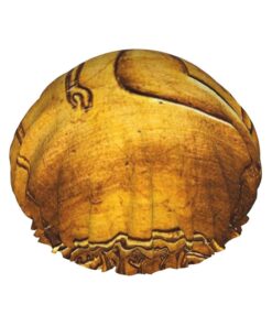 Ägypten Hieroglyphen bedruckte Duschhaube für Frauen, wasserdichte Badekappen, wiederverwendbar, doppellagig, Duschhut, Bade-Duschkappen für Männer, Damen, Spa, Salon