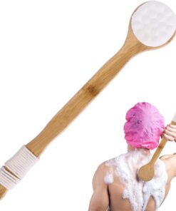 Duschbürste für Körper - Katzenbein Körperreinigungsbürste | Soft Dense | Velvet Back Scrubber für ältere Menschen, Schwangere und Behinderte