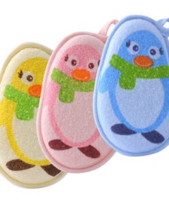 OUNONA 3 Stück Duschpeeling aus Baumwolle und Polyester mit Einzigartiger Form zur Einfachen Anwendung und Entfernung Abgestorbener Hautzellen für Sanfte Babypflege Zufällige Farbe