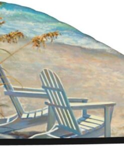 Xzeit Strandszene mit Stühlen, Haartuch, Korallensamt, trockene Haarkappen, schnell trocknendes Haar, Bad, Duschhaube, super saugfähige Haartücher für nasses Haar, langes, dickes, lockiges Haar