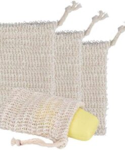 4pcs Natürliche Seifenbeutel -seife Aufbewahrungsbeutel Kordelschneider -sparetasche Zum Schaum Trocknen Seifen Exfoliatio Massage